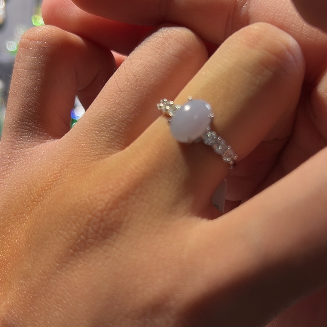 翡翠银S925镶嵌戒指