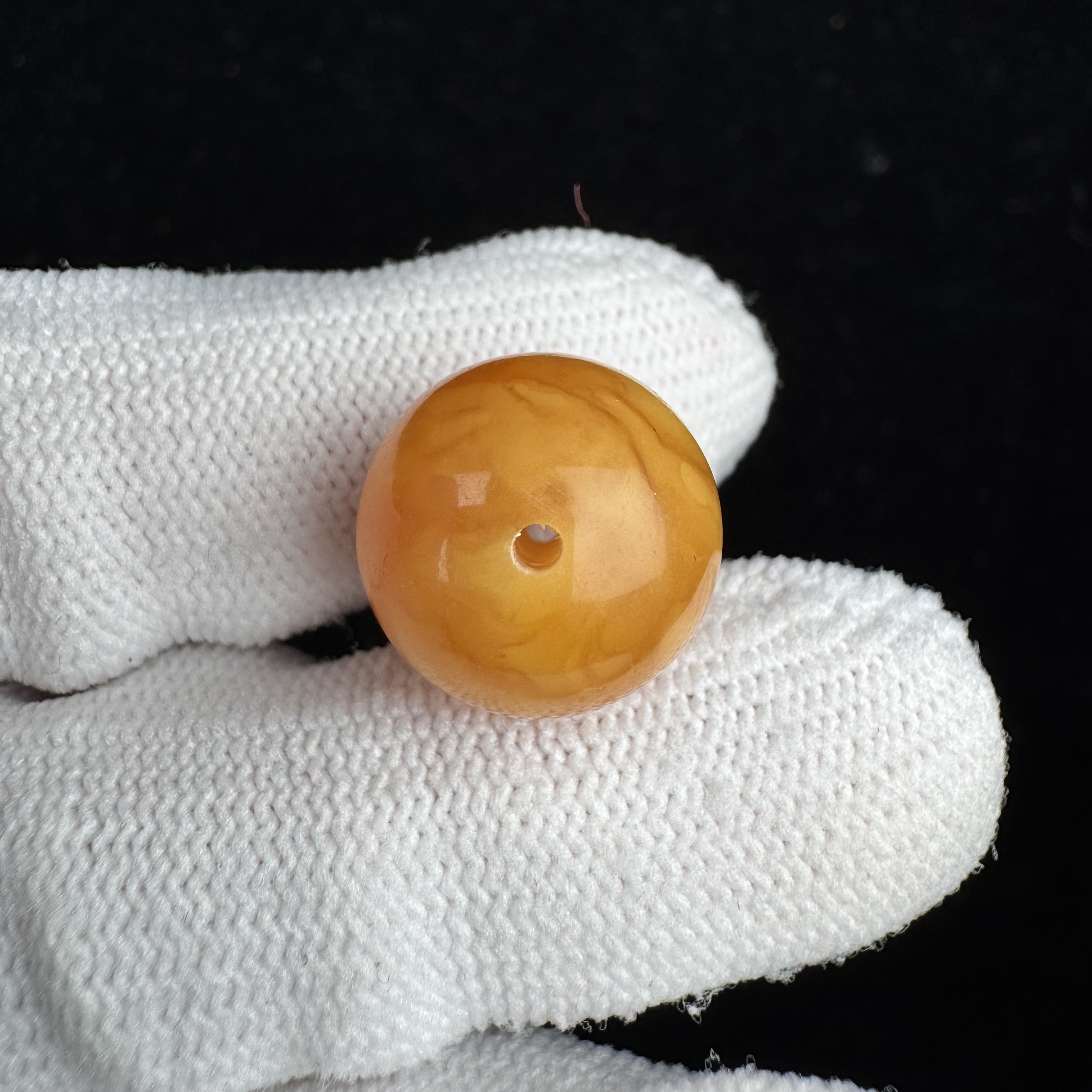 A2869天然蜜蜡制品 老蜡圆球14.5mm一物一图假一罚十