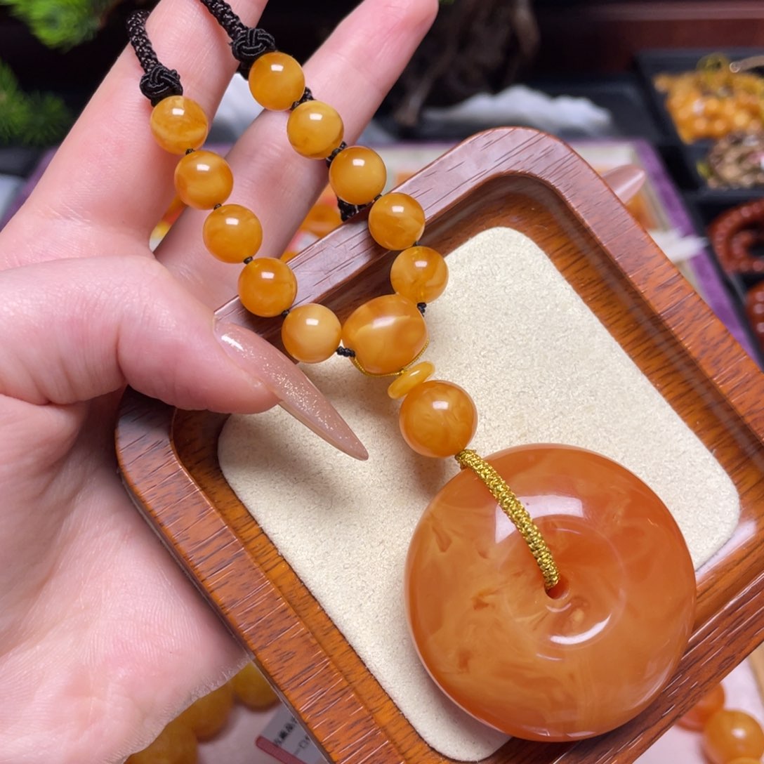 蜜蜡颈饰未镶嵌项链