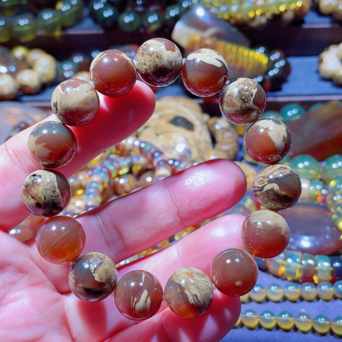 手链琥珀未镶嵌天然