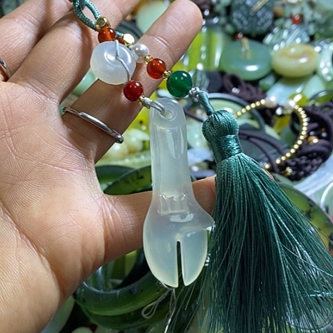 岫玉钥匙扣未镶嵌