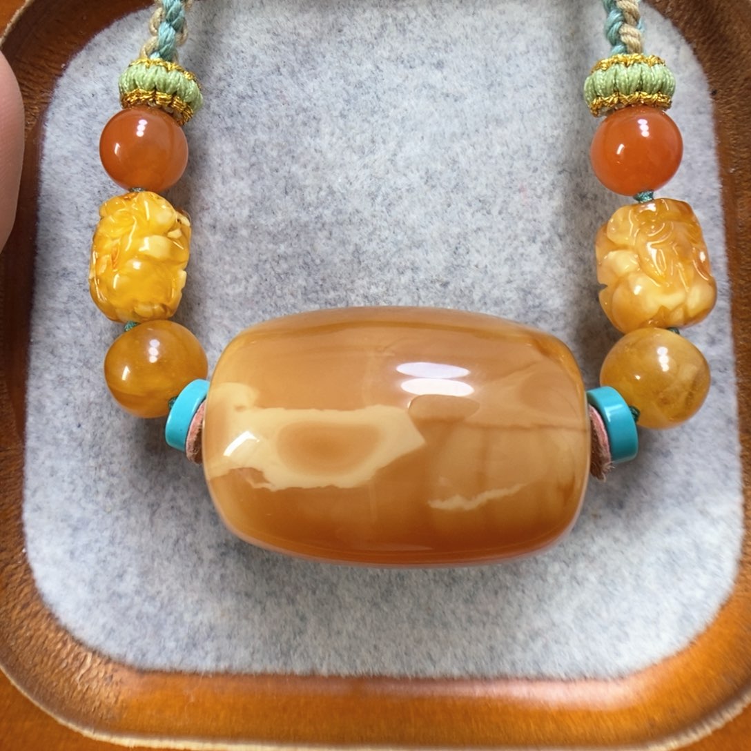 蜜蜡项链未镶嵌蜜蜡锁骨