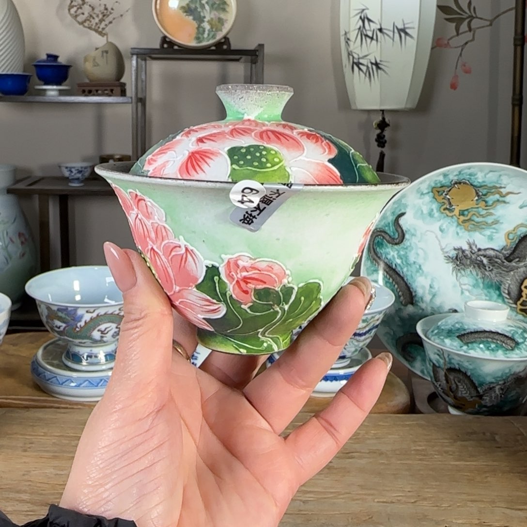 杯景德镇陶瓷柴烧多人