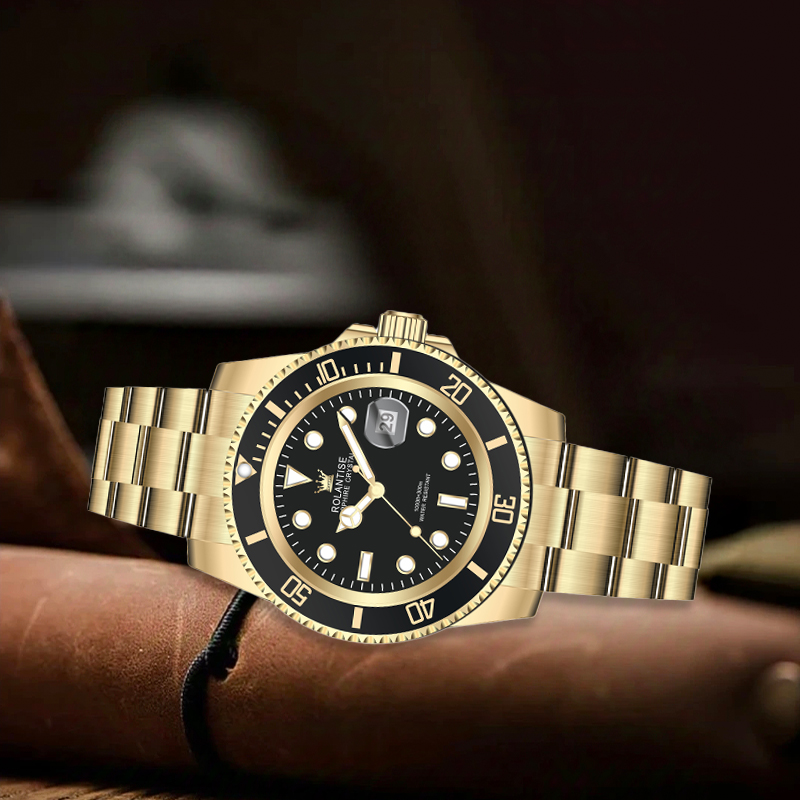 瑞士品牌ROLANTISE潜航者系列【黑金水鬼】3235高端男士腕表