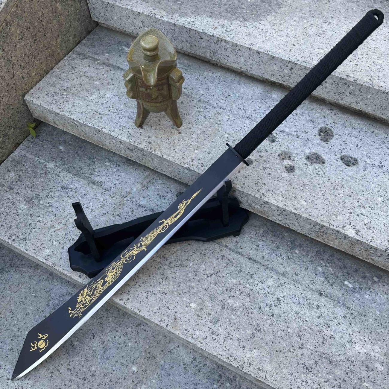 龙泉市高锰钢大刀中长款武术健身刀剑合法冷兵器防身练习刀未开刃