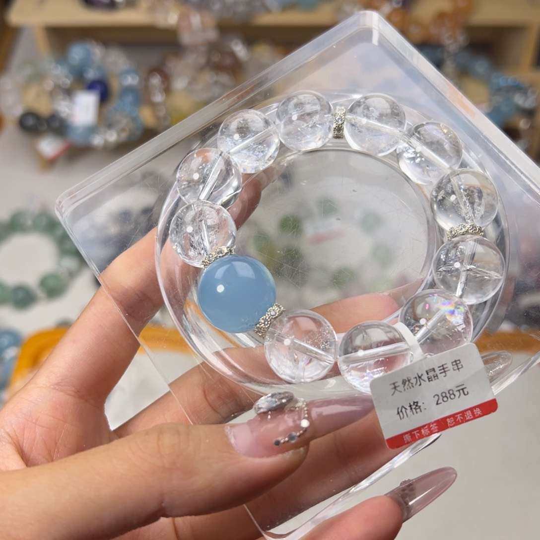 水晶手链合金水晶