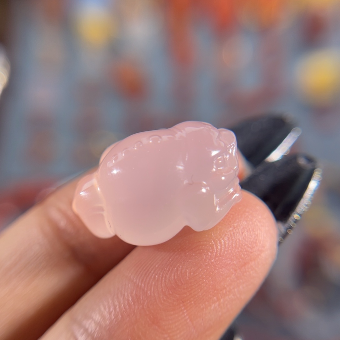 玛瑙/玉髓中洞子三足不退换未镶嵌