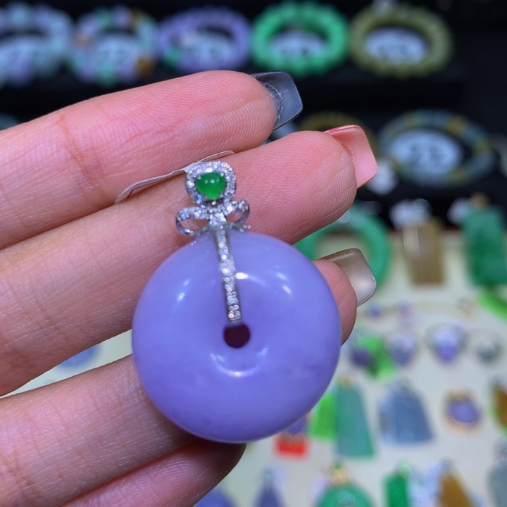 展***翔翡翠18K金镶嵌手链翡翠