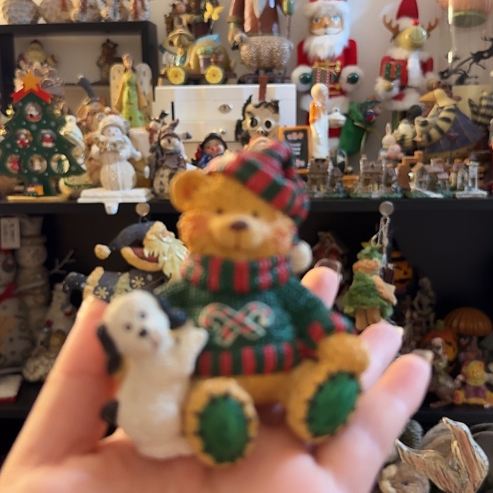 毛绒复古实心小熊摆件 微瑕 不退换