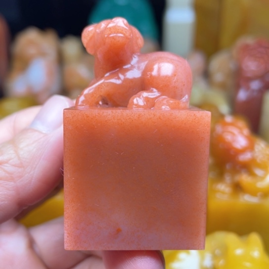 老挝石质地細膩光滑篆刻写字刀感十足