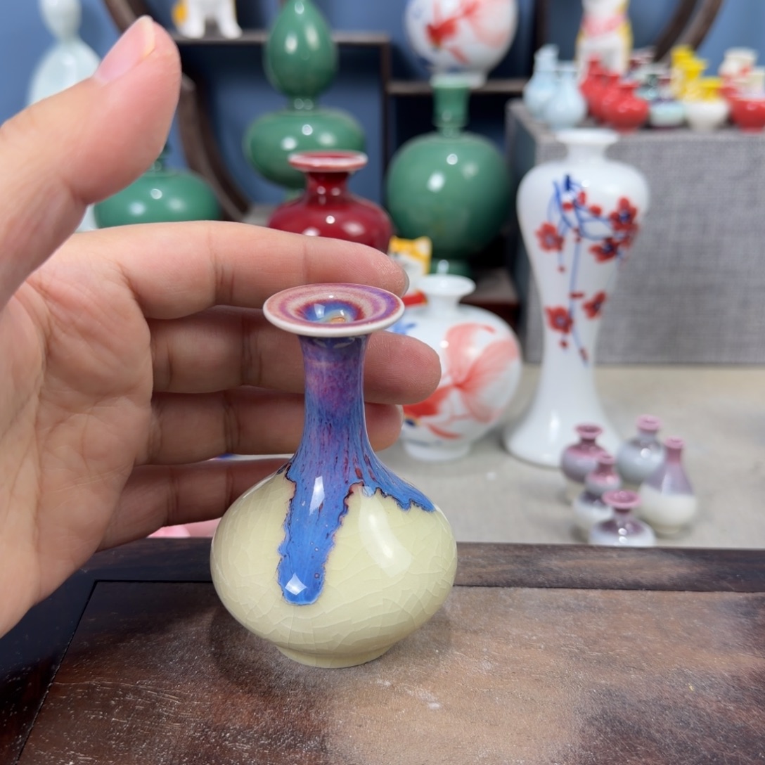陶瓷手工小花器摆件