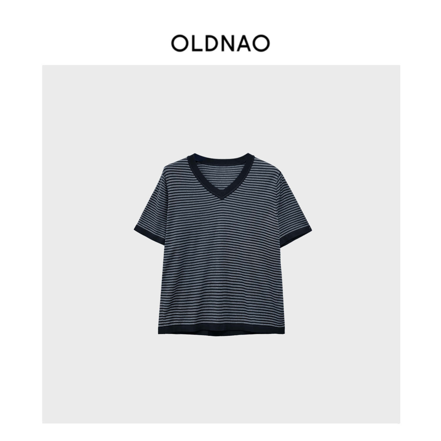 【OLDNAO】品牌订单线天丝显瘦条纹短袖T恤-SQ-3