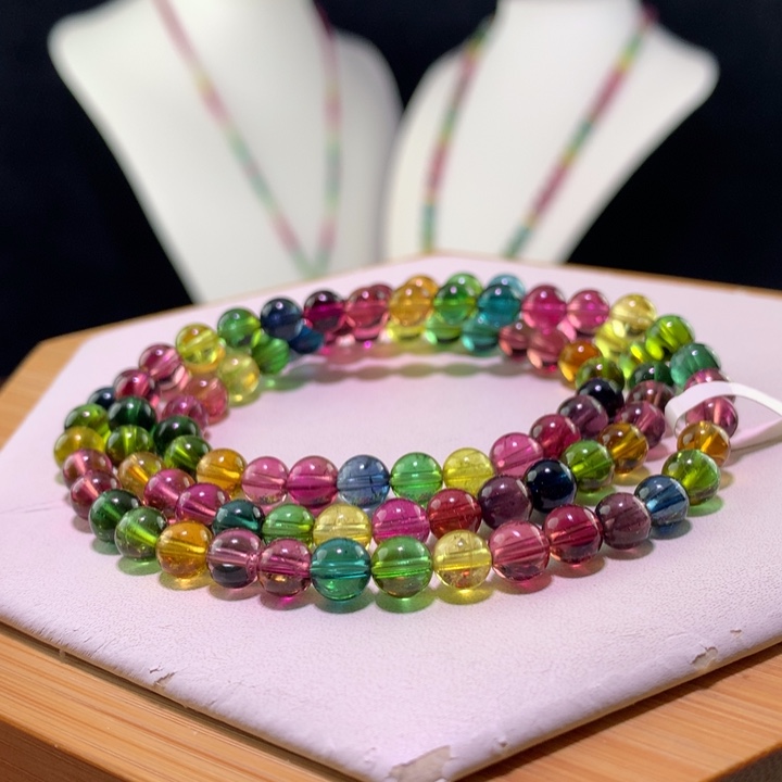 双色碧玺手链未镶嵌