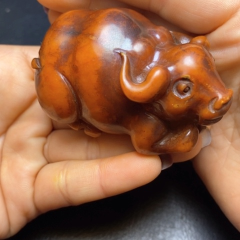 白玉菩提吊坠摆件