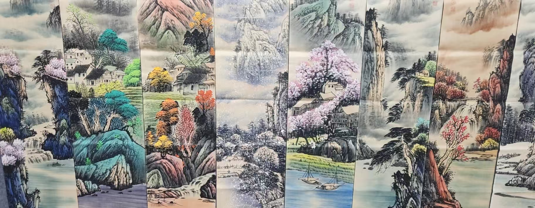 【四季】精品八条屏装饰画通用链接