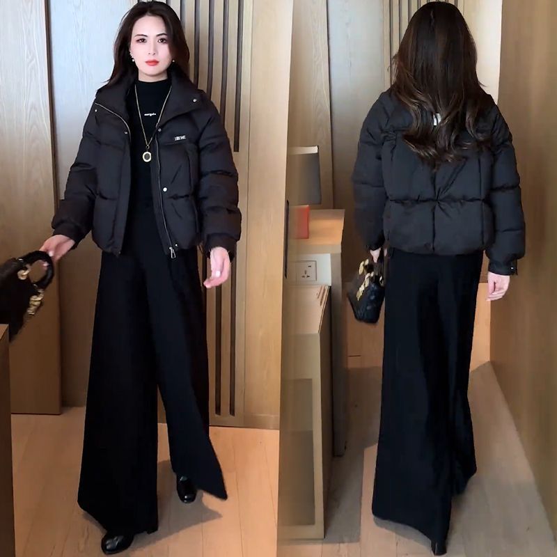 2025新款冬季外套羽绒棉服短款时尚小个子立领加厚面包棉衣