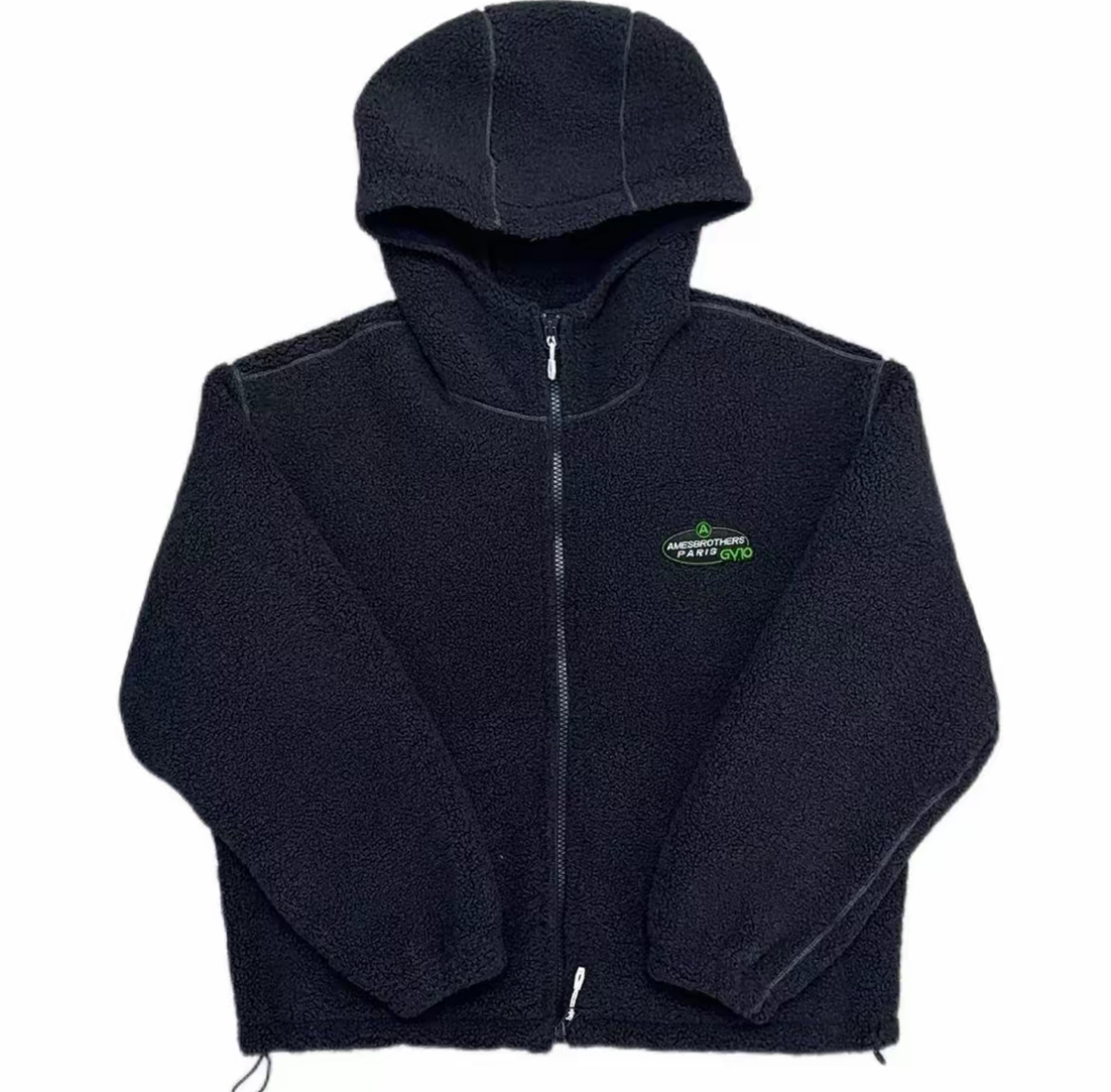 【子政同款】炭灰色毛毛百搭宽松美式时尚中大童带帽双面绒外套506 