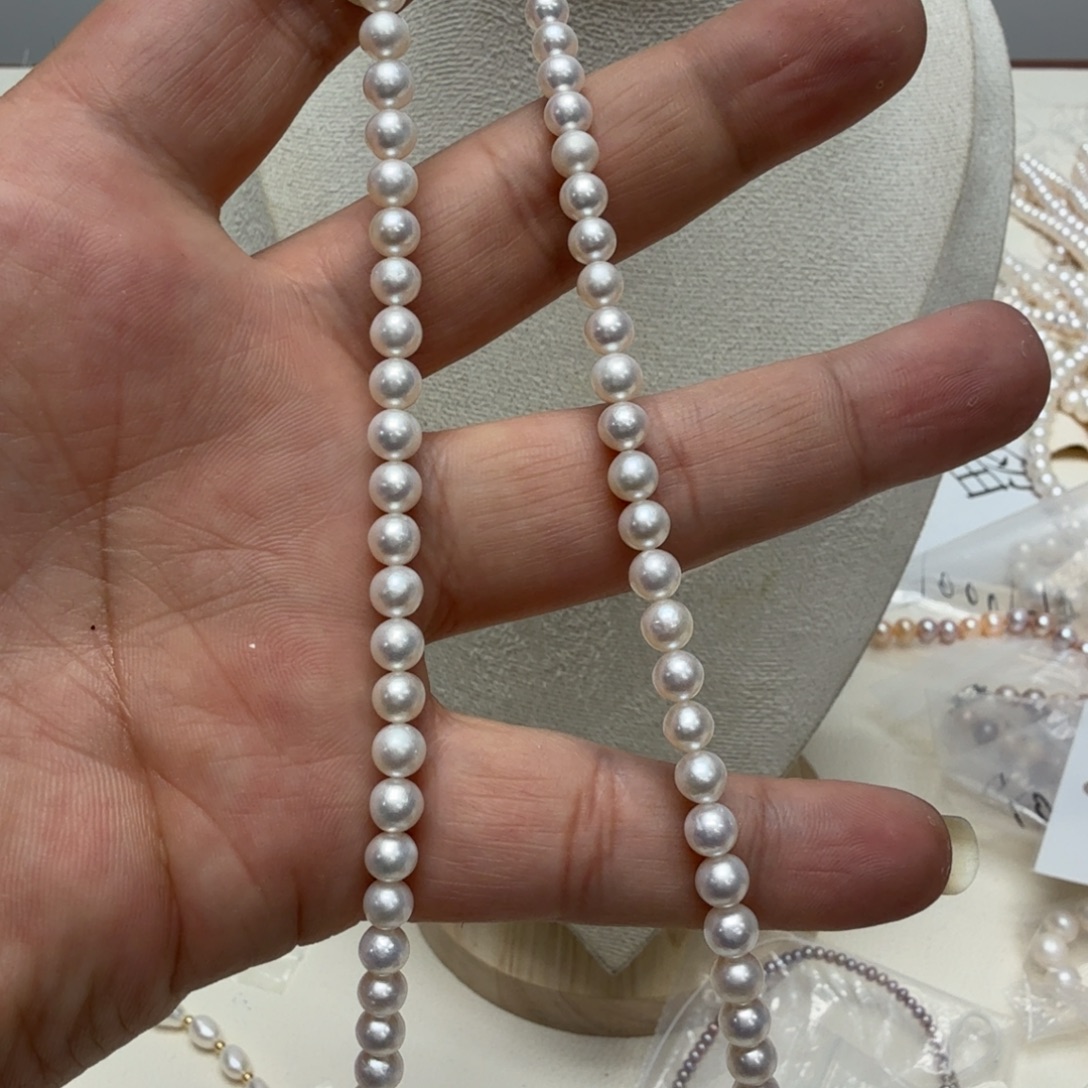 淡水珍珠颈饰银S925镶嵌10032
