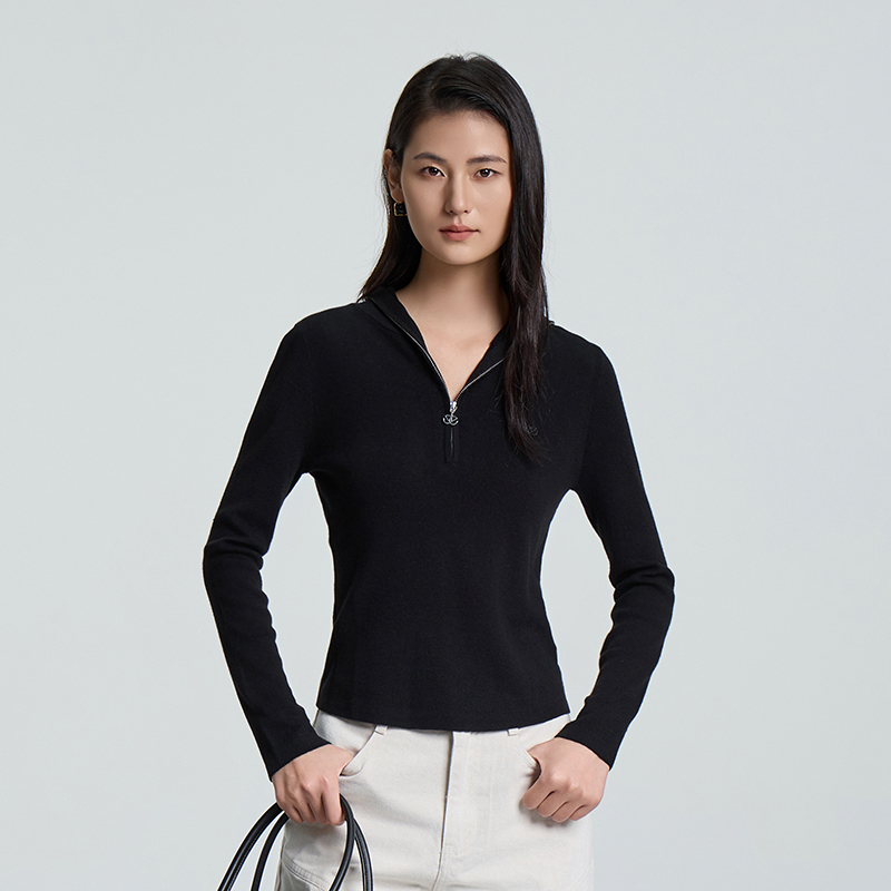 2026春S5C新款毛衫针织衫日常通勤1A190时尚休闲上衣纯色毛衣女装