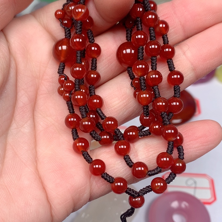 玛瑙/玉髓颈饰未镶嵌听**雪