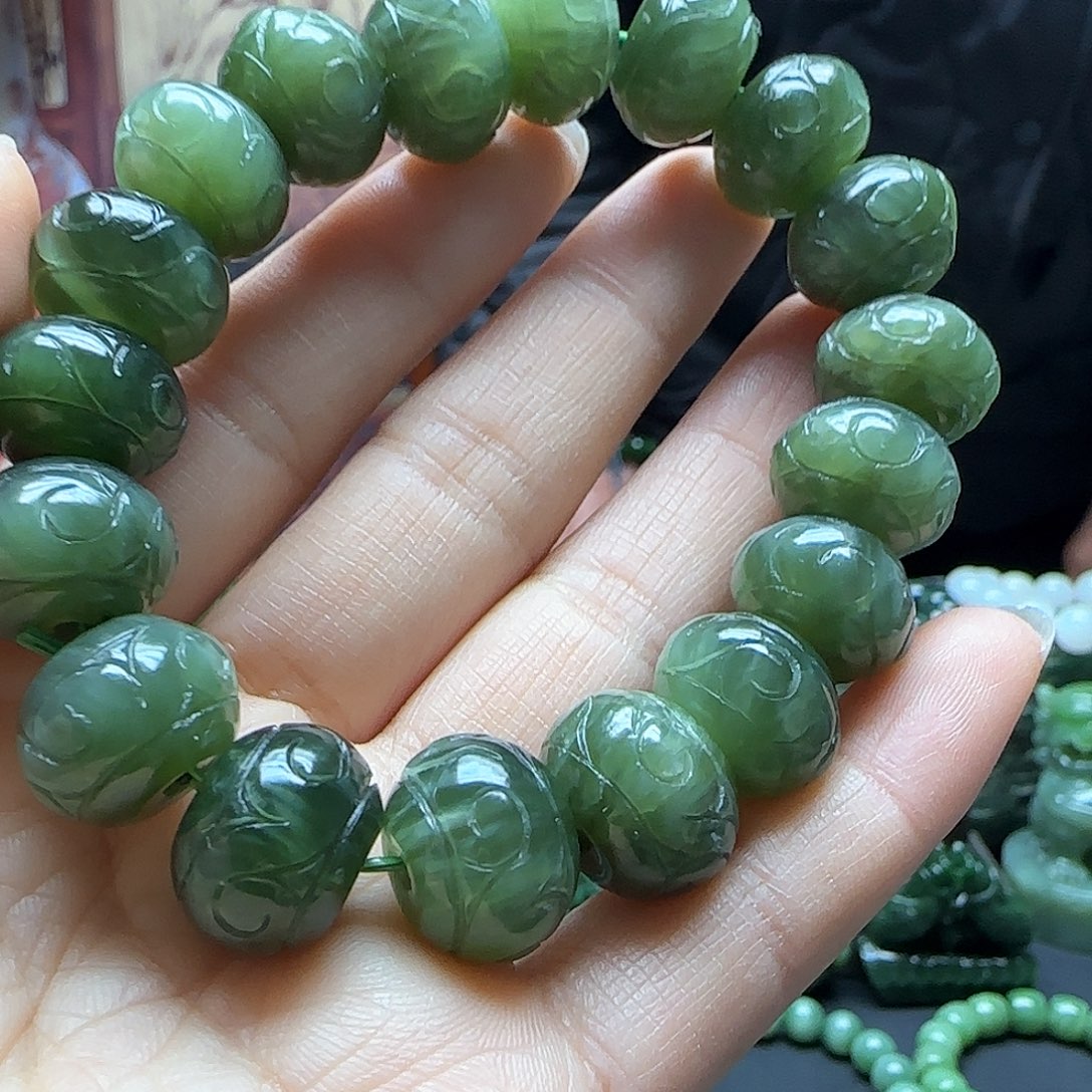 和田玉手串未镶嵌