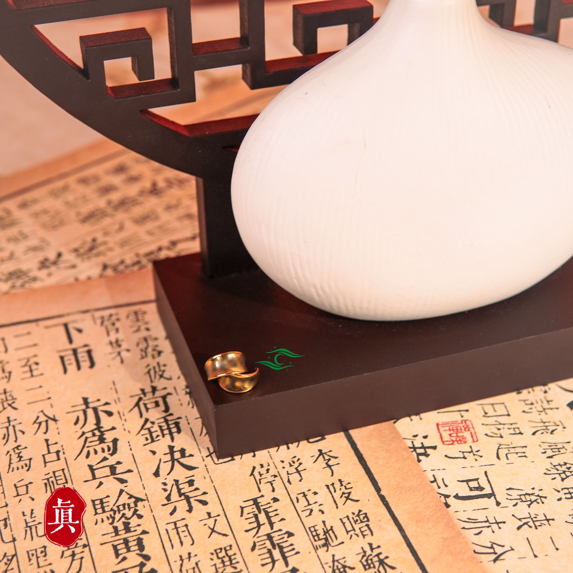 钛钢耳饰 【离升】离升不规则耳夹黄色弗文时尚饰品典雅耳夹 星