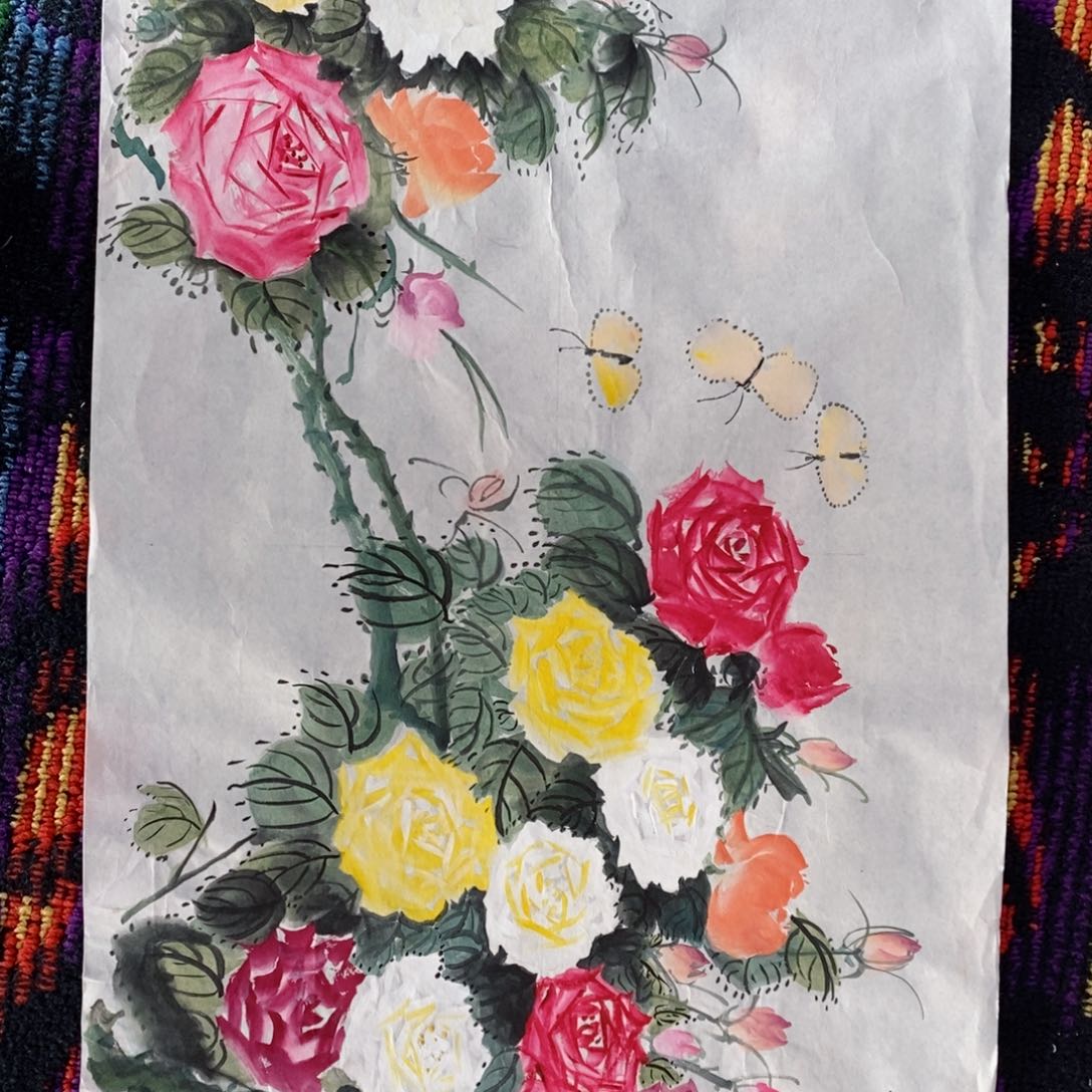 国画国画花鸟四尺四开王亚萍  琪