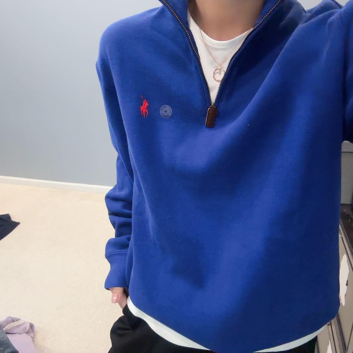 POLO RALPH LAUREN美国直邮男女款卫衣62克莱因蓝+红马7106350350