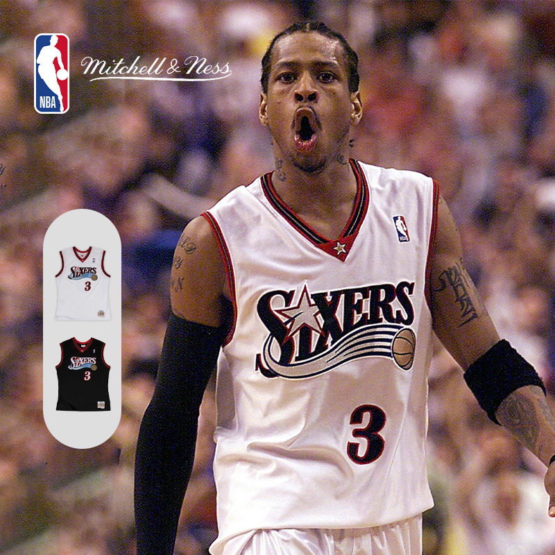 【NBA球衣】MitchellNess-76人队艾弗森2000-01赛季球迷版球衣