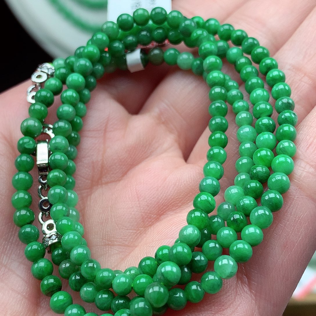 翡翠未镶嵌毛衣链