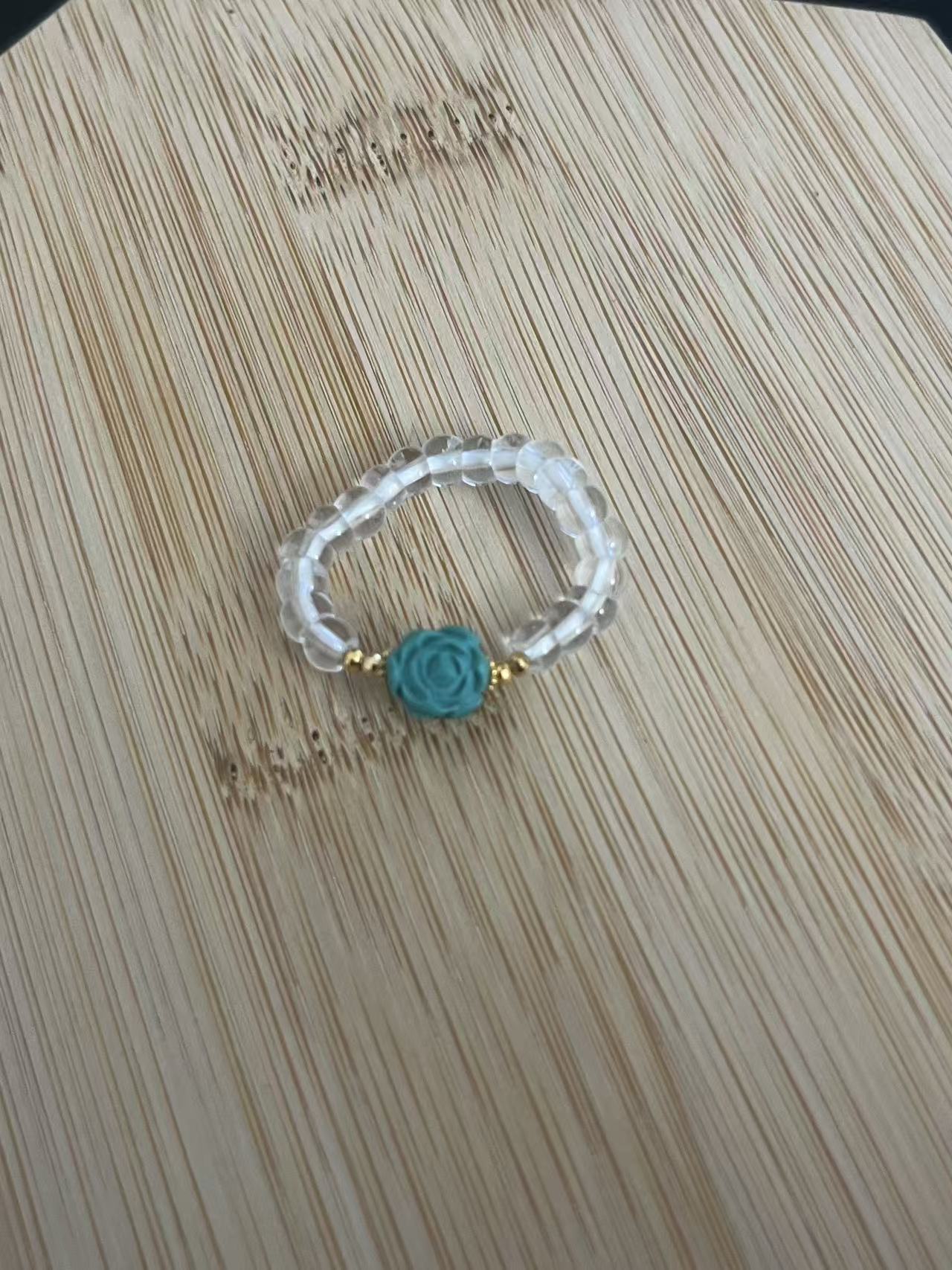 湖北天然原矿绿松石戒指