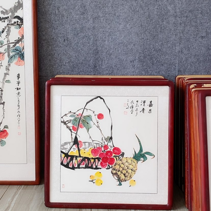 【闪购商品】国画书画作品带框65×65厘米