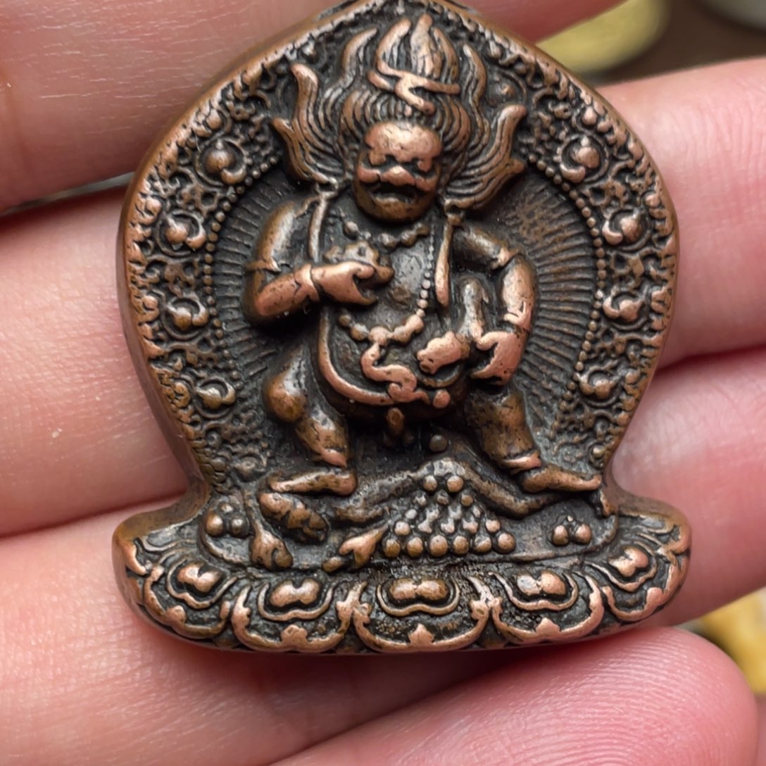 吊坠紫铜、六臂、大黑天