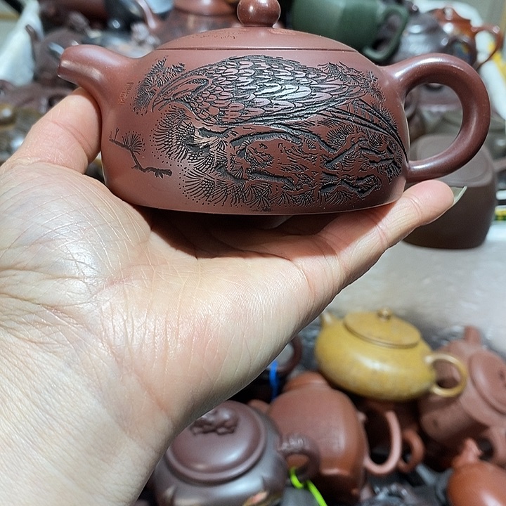 紫砂茶壶微口瑕底瑕