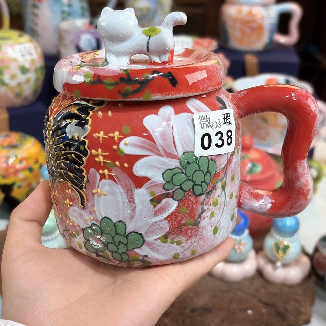 景德镇手绘高温釉下彩陶瓷茶具