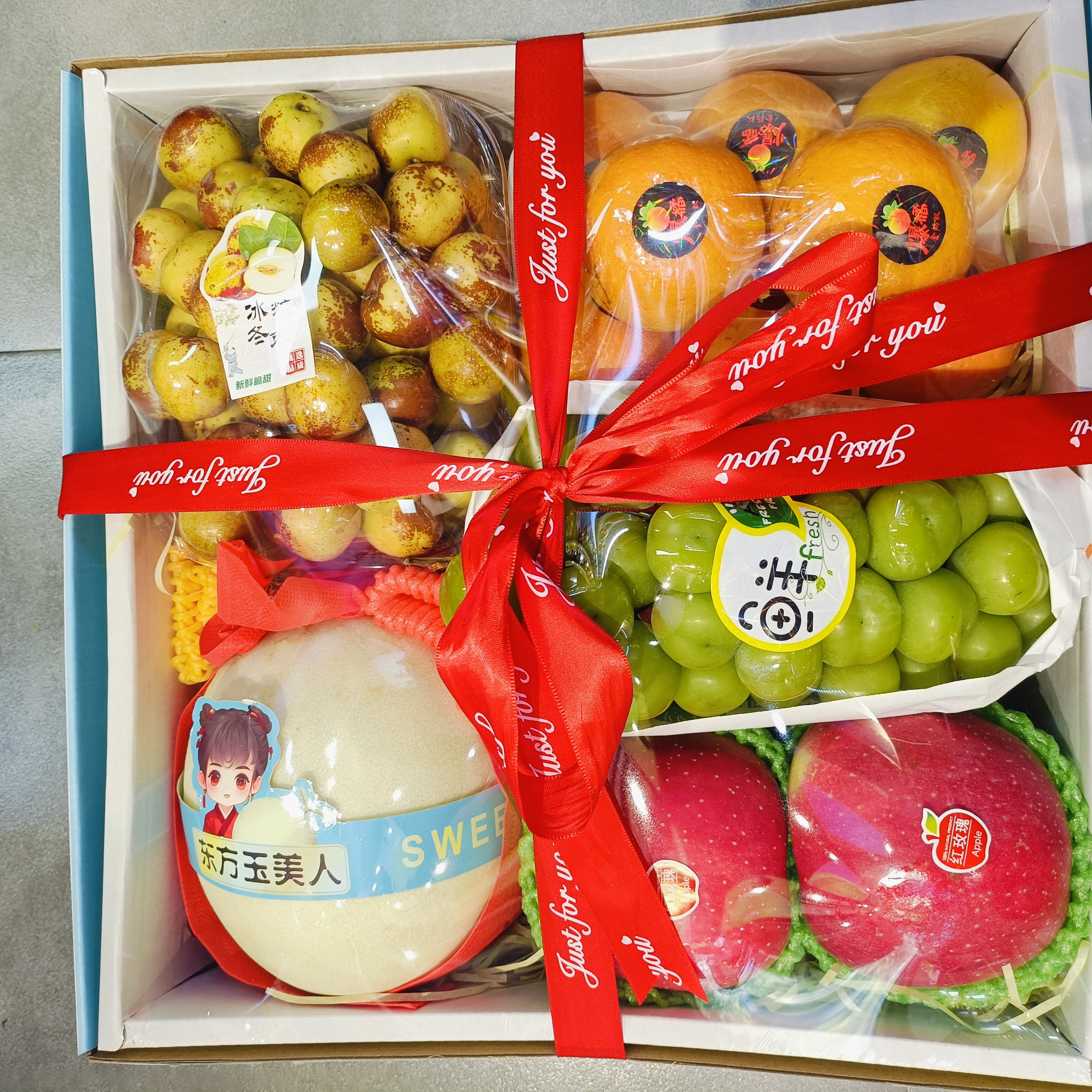 精品鲜果礼盒一个（约8-10斤，5-6个品种）安徽省
