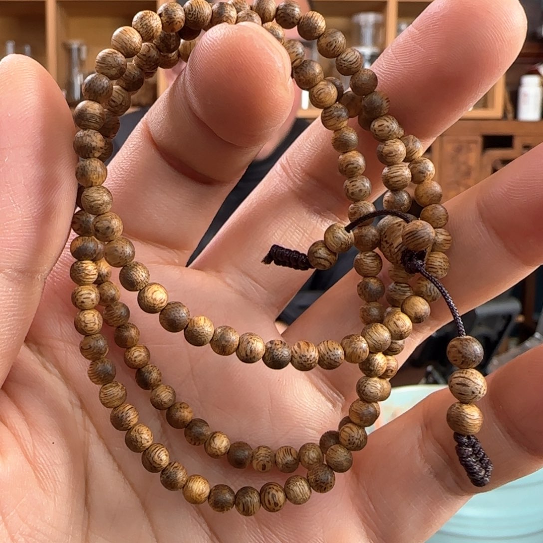 沉香手串奇楠一代苗白棋0.4