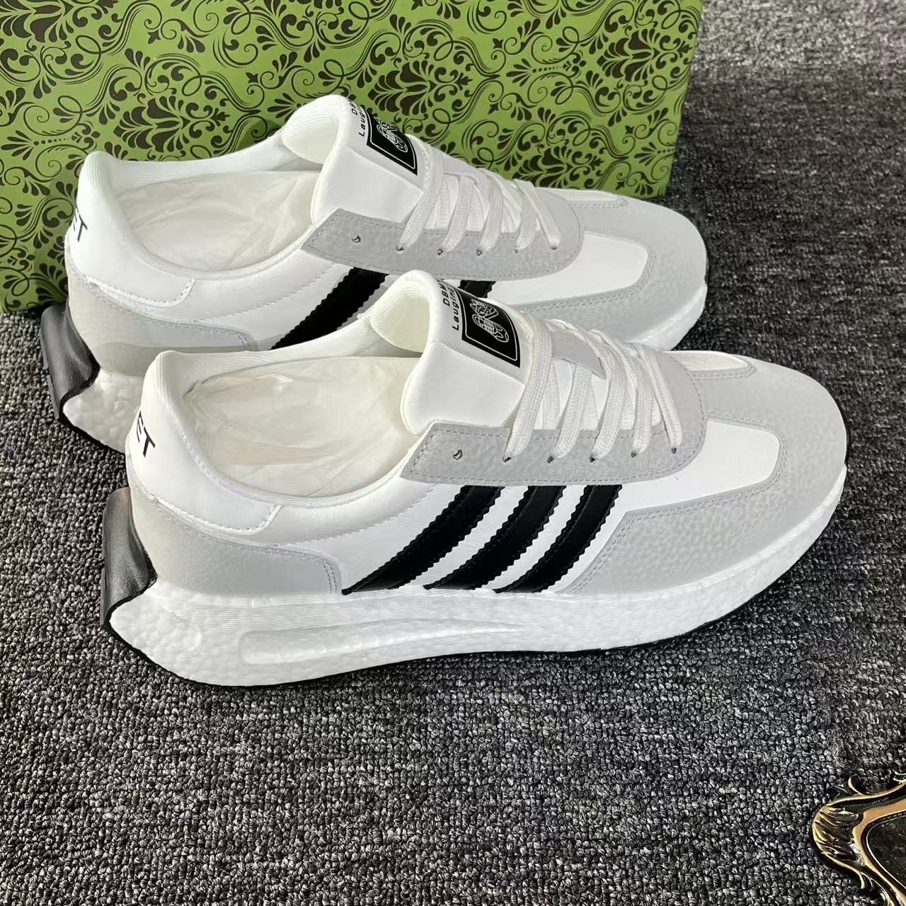 全皮面A060情侣款冬季高端时尚百搭减震超轻真爆阿甘运动慢跑鞋..