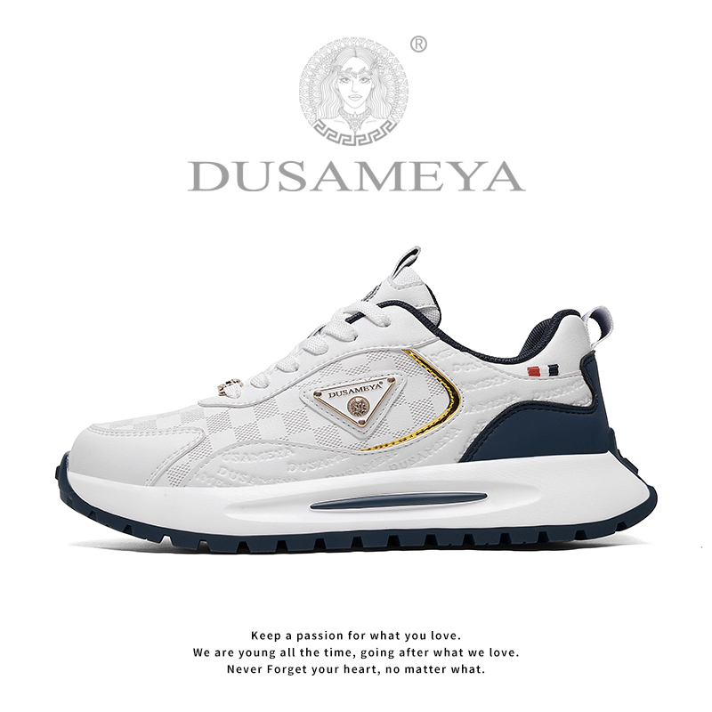 DUSHAMEYA/杜莎米娅秋冬新款百搭轻奢港风厚底情侣款休闲鞋D6788