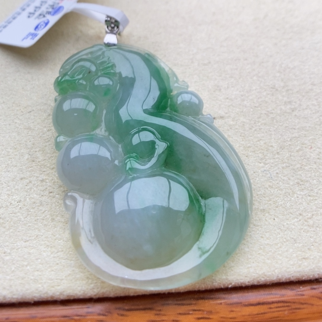 翡翠银S925镶嵌颈饰吊坠