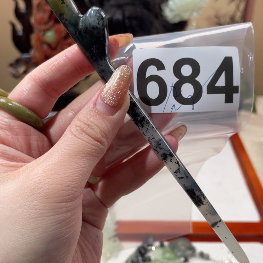 蛇纹石玉发饰未镶嵌