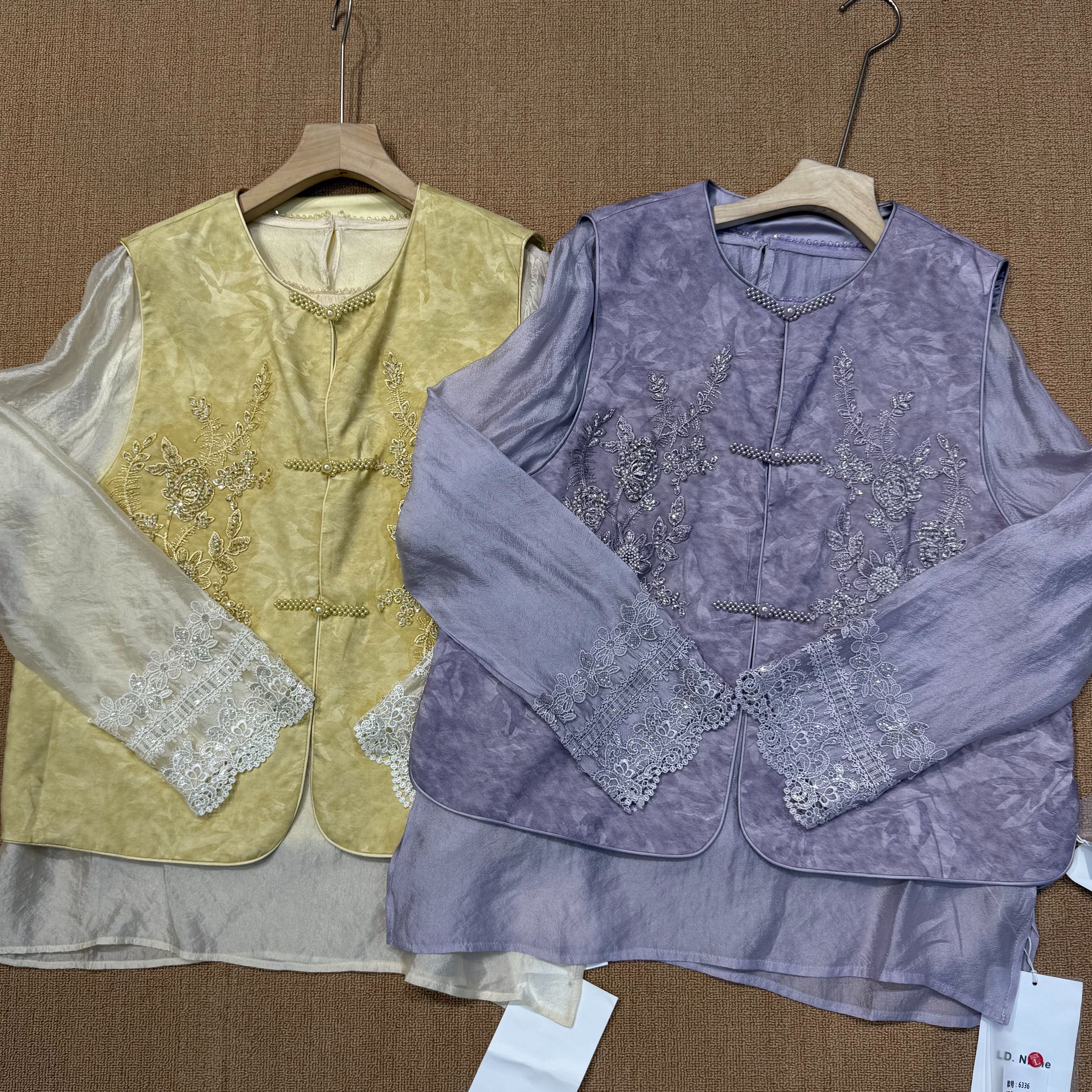 【坦姐严选 实体品质】高端定制重工刺绣马甲新款高级感盘马甲6139