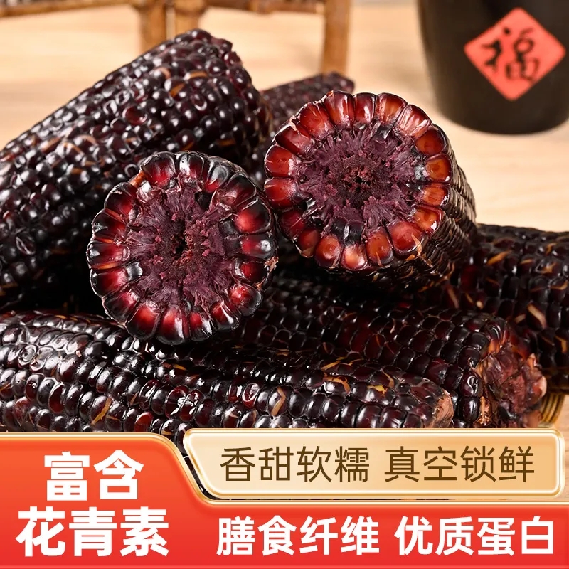 【25年新玉米】东北黑糯玉米250克*8支真空包装软糯香甜低脂代餐