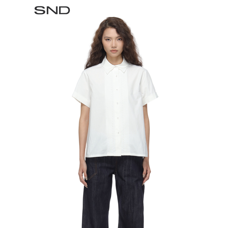 【JUNWEI LIN 设计师品牌】SND PF25 绣花花边重工衬衫
