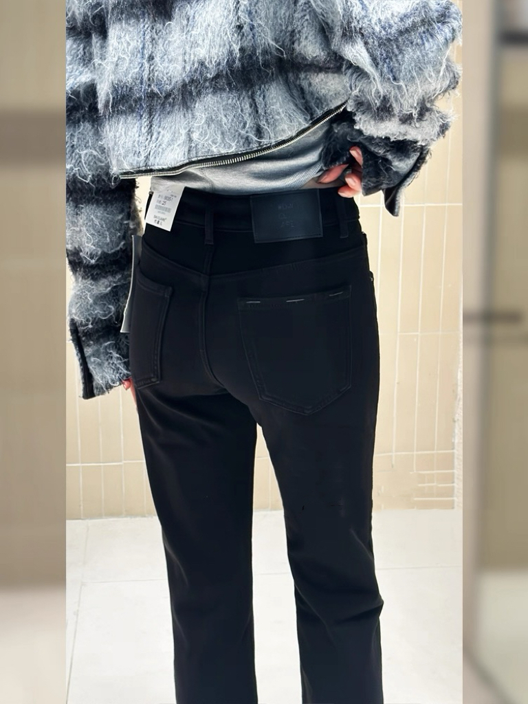 SU【095-1】代98愫伟 复合绒女2025冬新款加厚弹力九分烟管裤