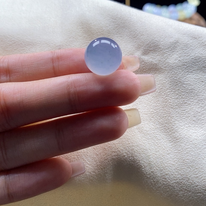 【闪购商品】翡翠颈饰未镶嵌冰蓝紫珠卡13.8