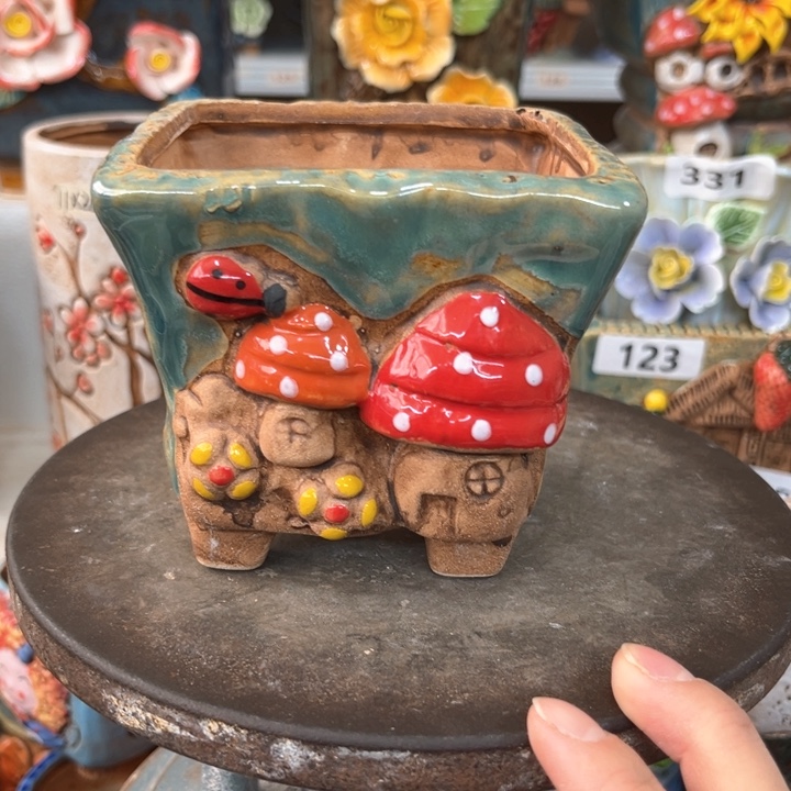 紫砂花盆粗陶材质多肉花盆