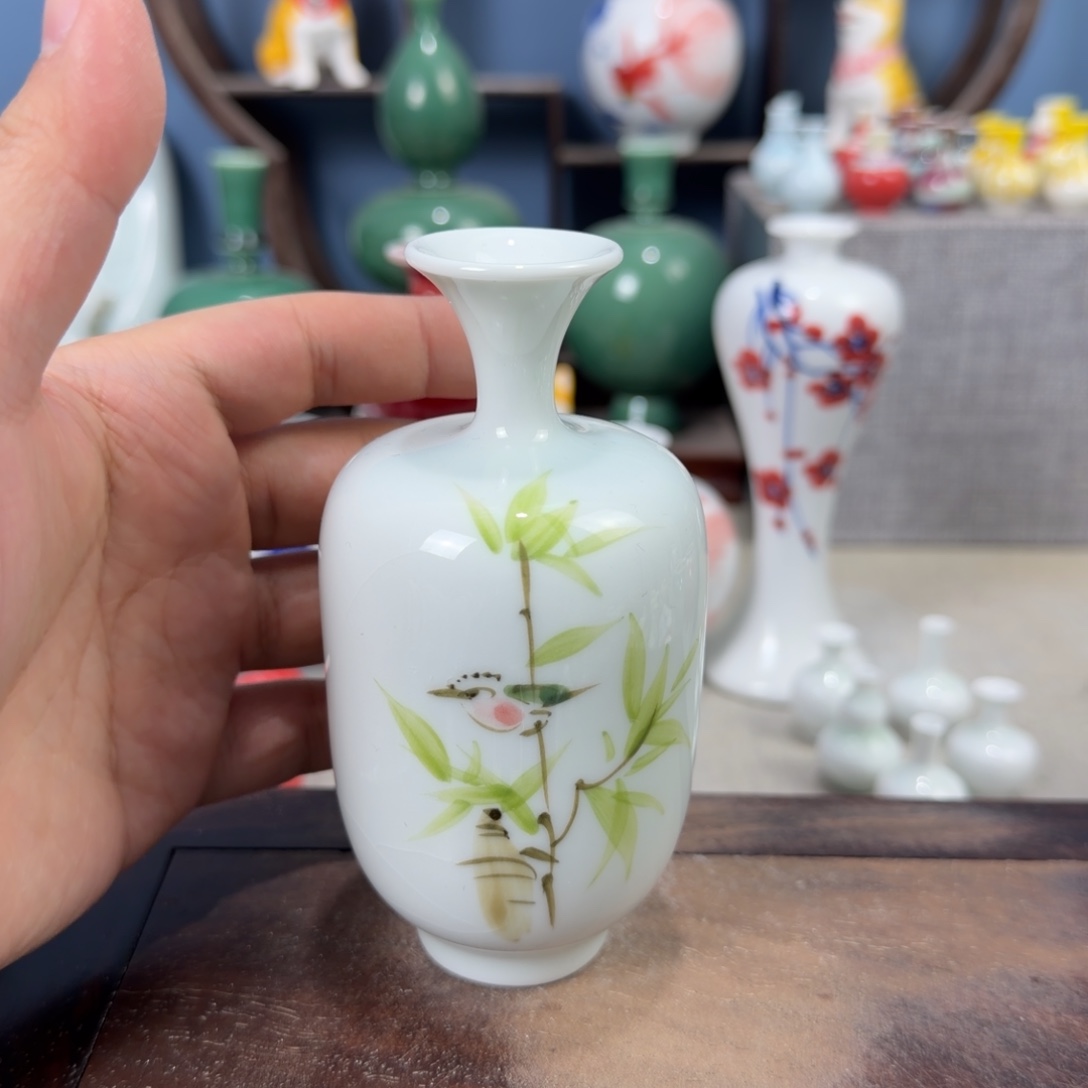 陶瓷手工小花器摆件