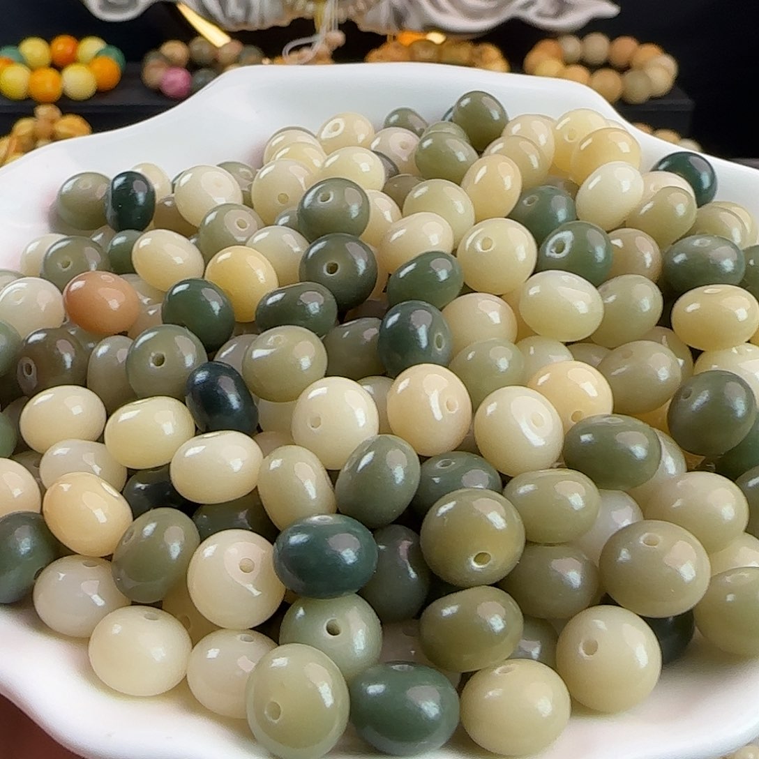 吊坠菩提根/象牙果卡11绿算盘100颗➕100颗