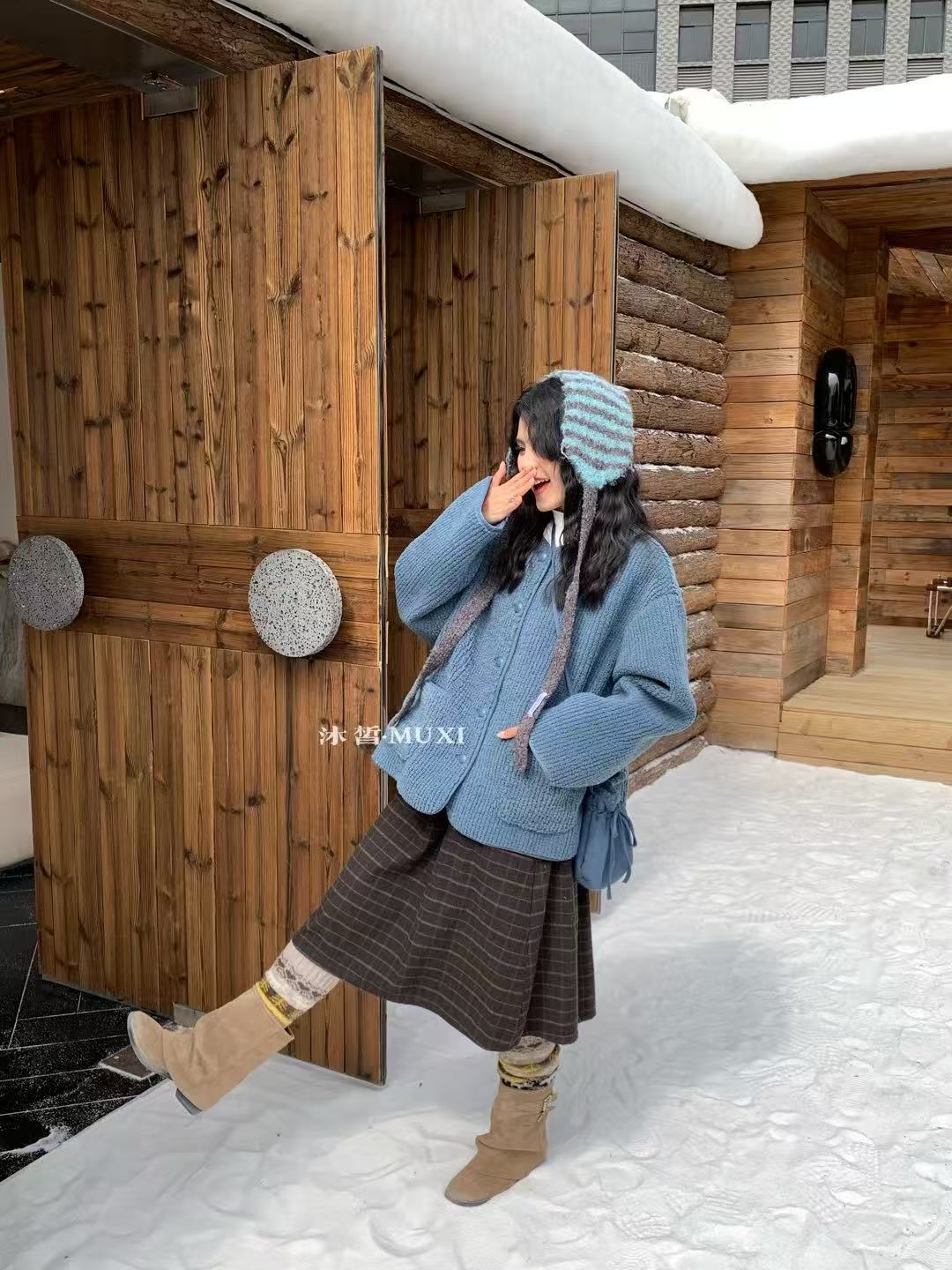 MX#25908#毛茸外套+配包包 FL